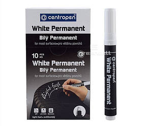 8586 Маркер Permanent CENTROPEN білий товстий