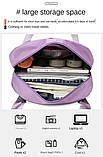 Сумка жіноча дорожня спортивна містка складана Сумка-трансформер Pink туристична, ручна поклажа Сірий, фото 8