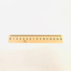 Лінійка дерев'яна 15 см