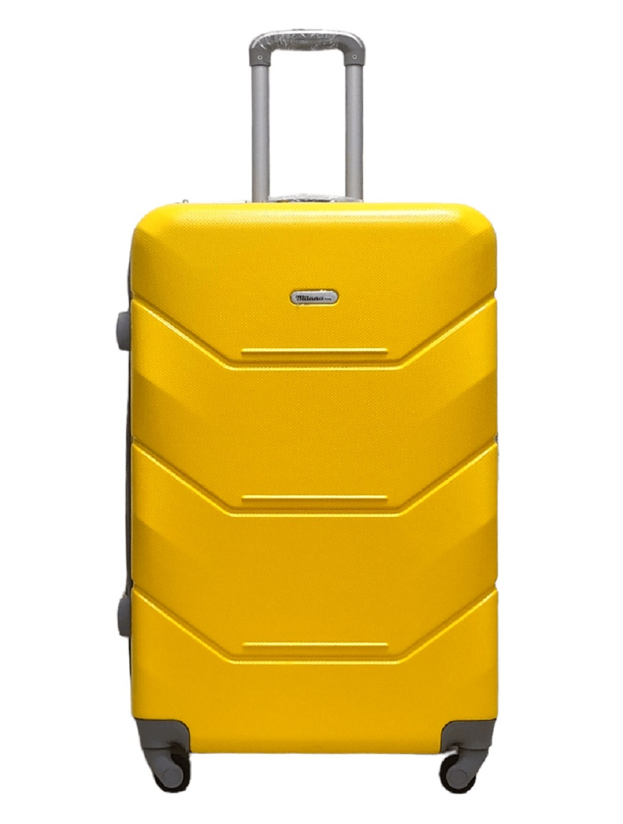 Валіза пластикова MILANO BAG 147 велика 75 см жовта, фото 1