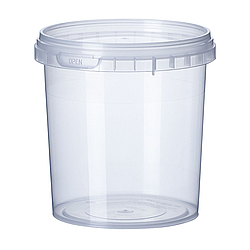 Банка-контейнер харчовий одноразовий (судок, шайба, ємність) для пресервів, меду, кругла ікри 500 мл