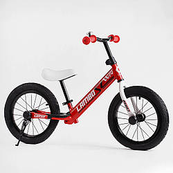 0698 L Велобіг CORSO сталева рама, колесо 14,надувні колеса, підніжка, підставка для ніг,дзвіночок