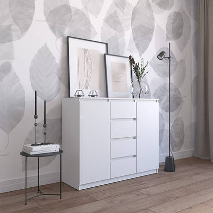 Комод на 4 шухляди та 2 двері з фасадами без ручок R-11, фото 1