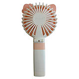 Вентилятор ручний акумуляторний DianDi Mini Fan SQ-2163 з USB-зарядкою та складною ручкою Рожевий, фото 5