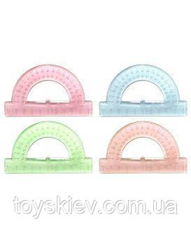 702005 Транспортир 180 пластик прозорий, фото 1