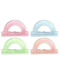 702005 Транспортир 180 пластик прозорий