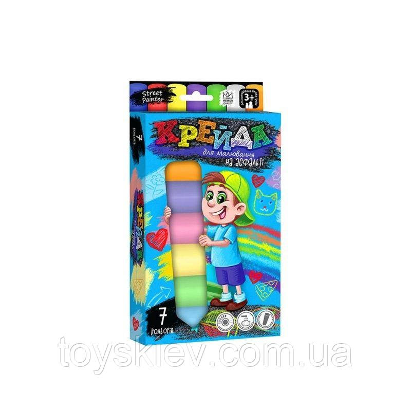 Крейда для малювання на асфальті 7 штук Danko Toys