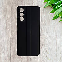 Чехол Silicone case Full для TECNO Pova 3 (LF7n) с закрытым низом микрофиброй силикон