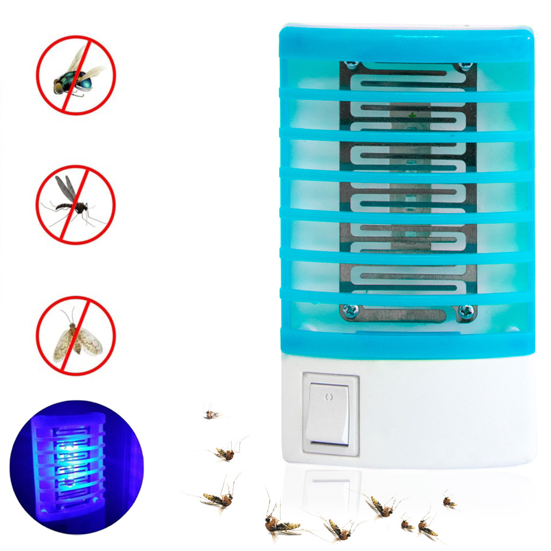 Знищувач комах "Mosquito small night lamp" 220В, антимоскітна лампа від комарів Блакитна (антимоскитная лампа)