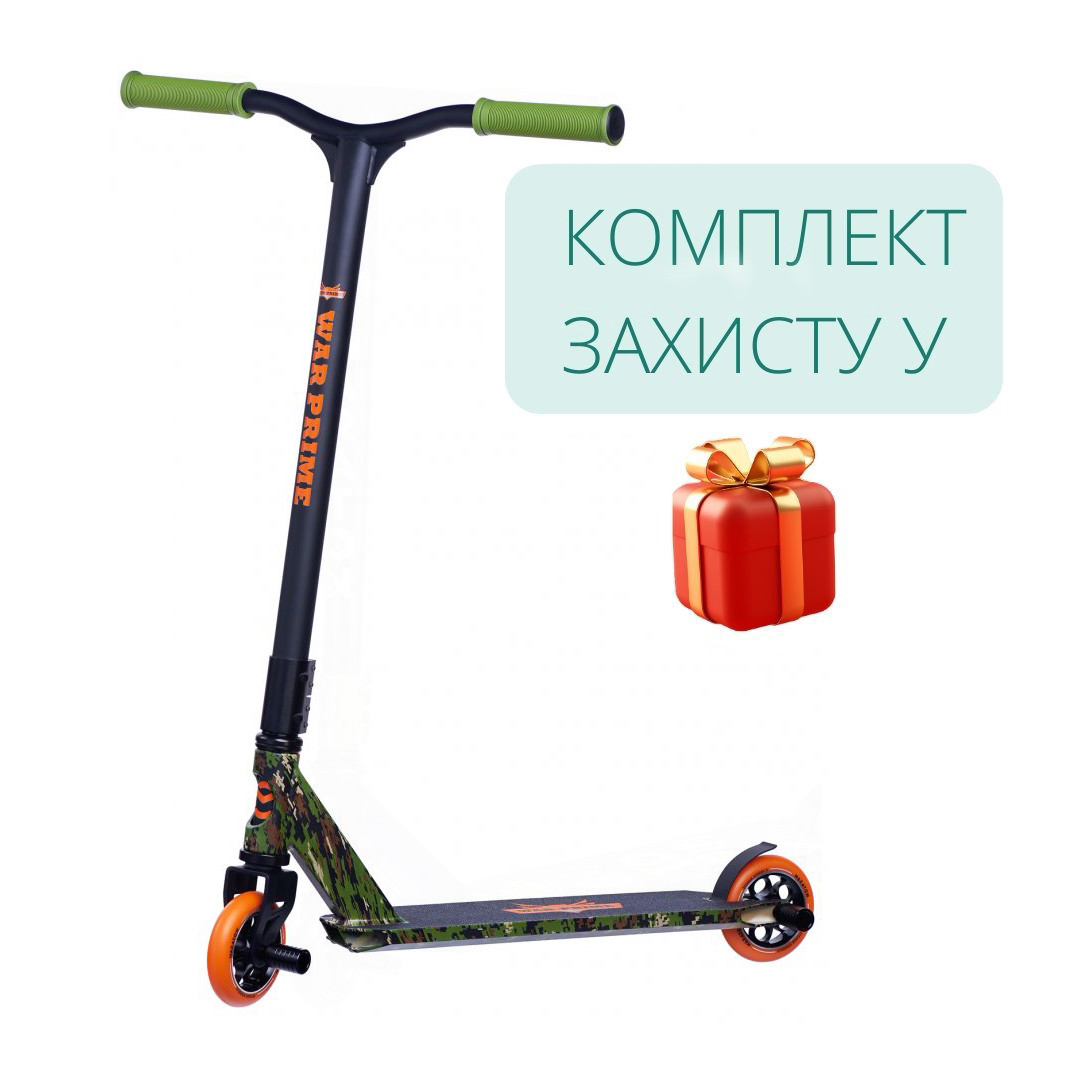 Трюковий самокат Maraton WarPrime колеса 110 мм, система компресії HIC neco, ширина керма 59 см, 2 пеги