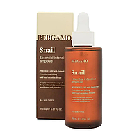 Сыворотка для лица с муцином улитка BERGAMO Essential Intensive Ampoule 150ml # Snail