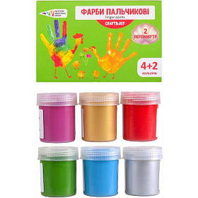 Набір пальчикових фарб "Гамма" серії Craft and Joy, 6 кольорів 240 мл