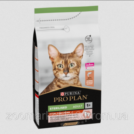 Сухий корм Purina Pro Plan Sterilised Пуріна Про План Стерилізед, з лососем, 10 кг