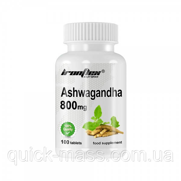 Ашваганда IronFlex Ashwagandha 800 mg 100 tabs, фото 1
