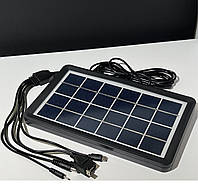 Універсальний зарядний пристрій на сонячній батареї 5в1. Сонячна зарядка для смартфонів та планшетів