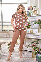 Женский летний брючный костюм блуза + брюки Ткань: софт Размеры: 48-50; 52-54, 56-58; 60-62