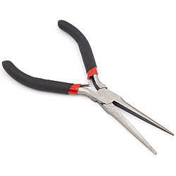 Інструмент Тонкогубці подовжені 1 шт. 15 см Чорний з червоним