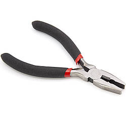 Інструмент Плоскогубці рифлені з кусачками 1 шт. 12 см Чорний з червоним