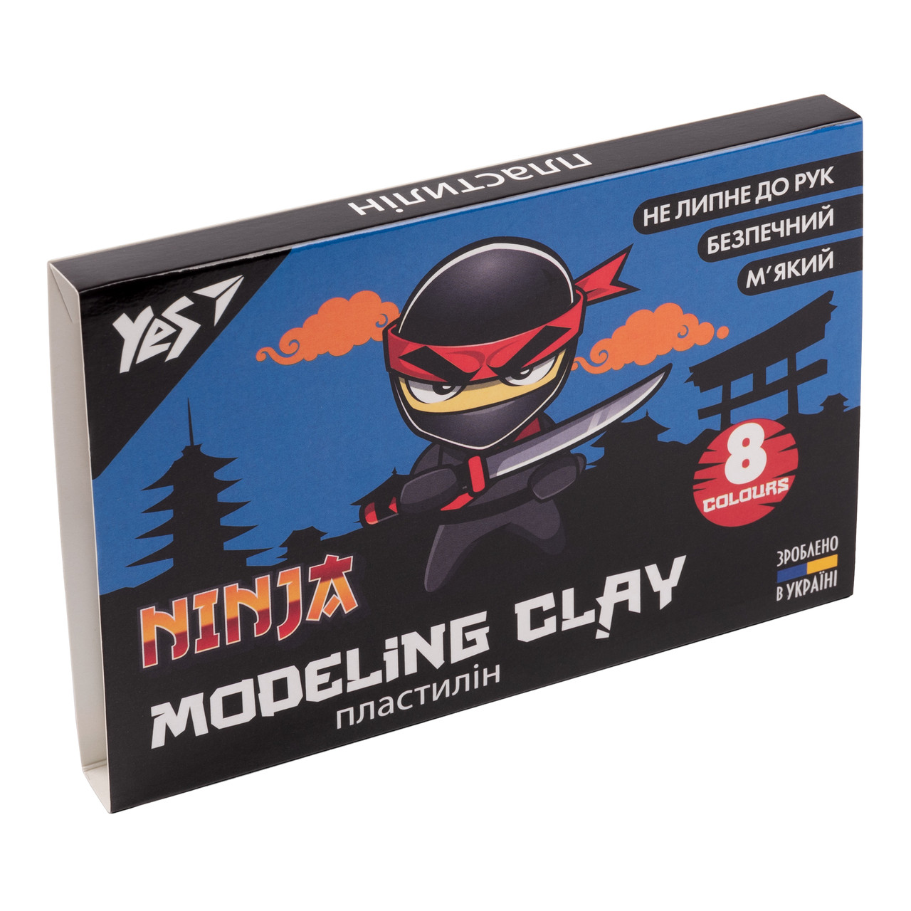 Пластилін YES Ninja 8 кольорів 160 г (540630)