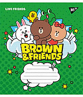 Тетрадь школьная А5/12 косая линия YES Line friends набор 25 шт. (766308)