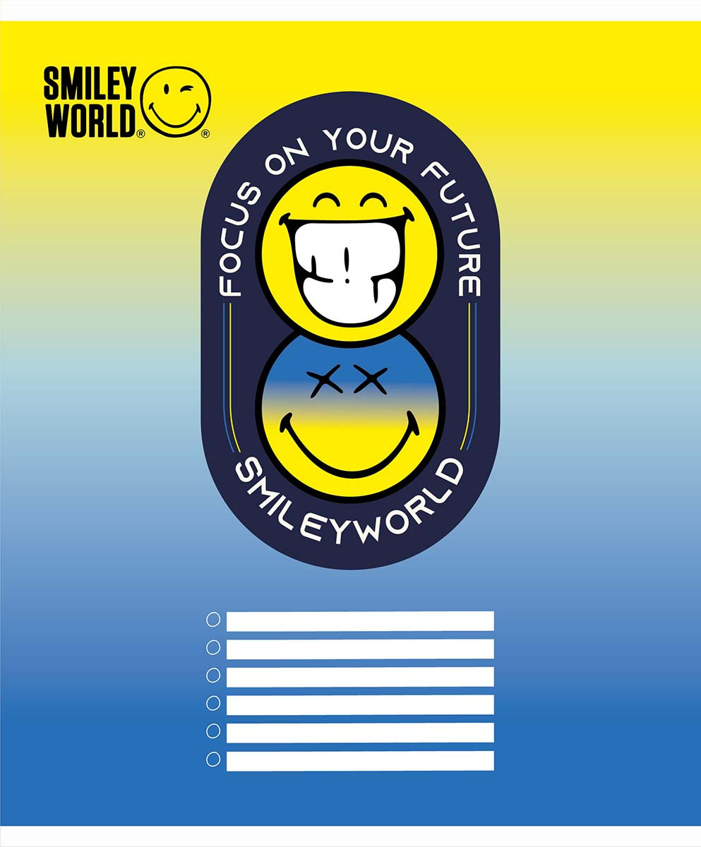 Зошит шкільний А5/18 клітинка YES Smiley world набір 25 шт. (766334)
