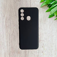 Чехол Silicone case Full для TECNO Spark 8С (KG5k) с закрытым низом микрофиброй силикон