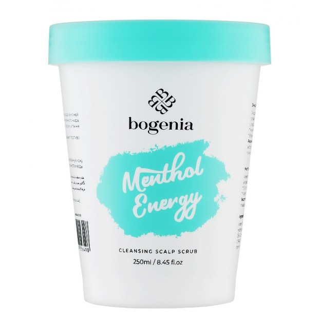 Скраб для шкіри голови очищаючий Menthol Energy Bogenia BG405 250 мл, фото 1