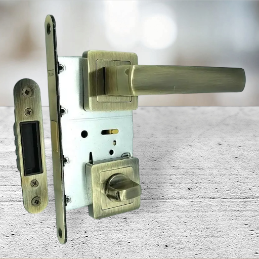 Комплект 7 Ручка на квадратній розетці TRION LIBERA 74 AL-AL AB NEW MAGNET
