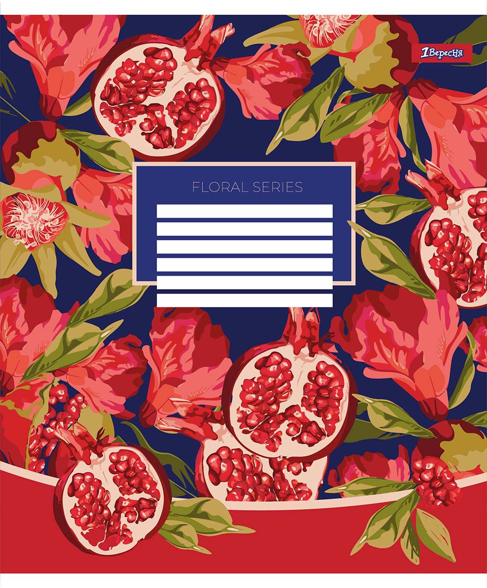 Зошит шкільний А5/48 лінія 1В Floral series зошит дя записів набір 10 шт. (766450)