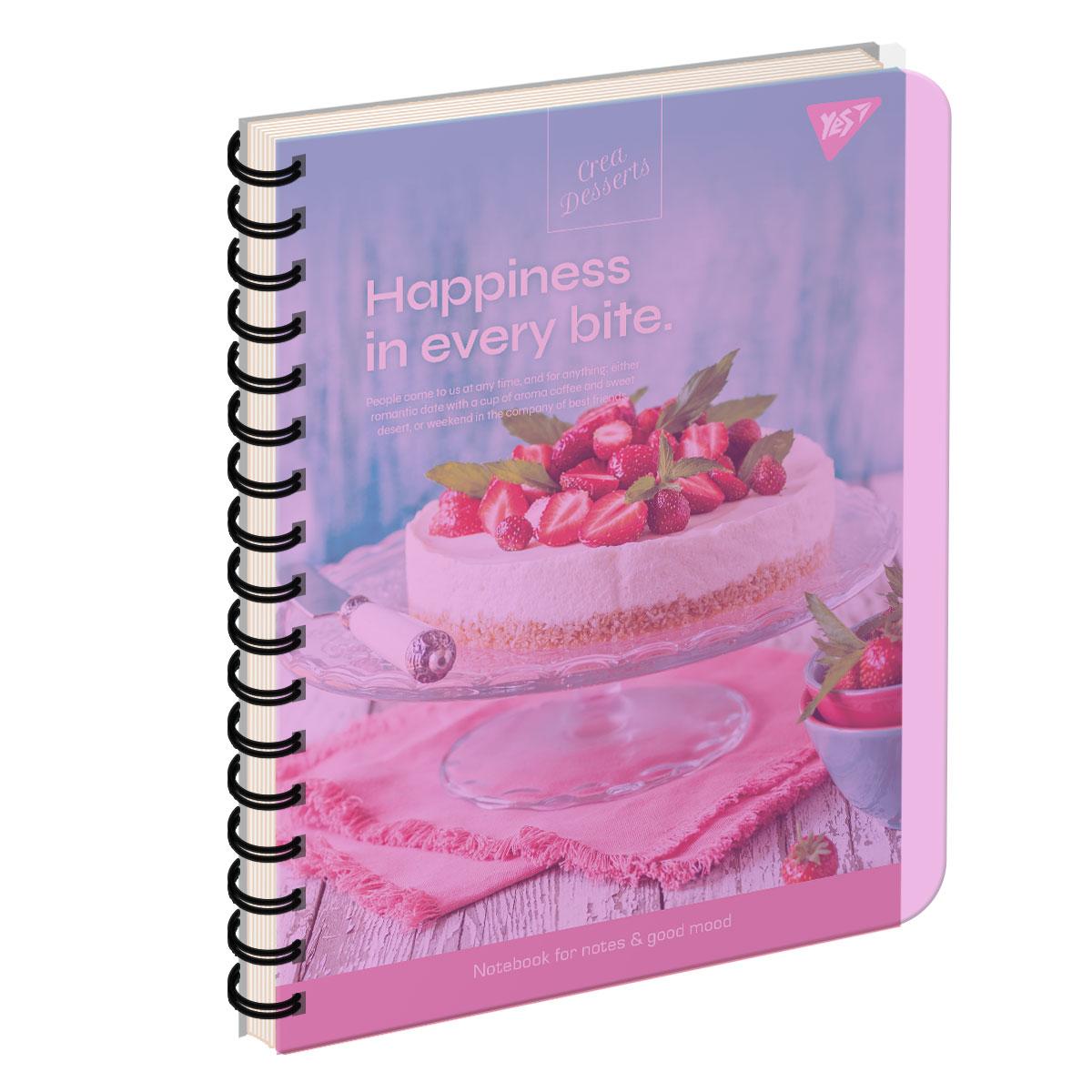 Зошит для студентів із роздільниками YES А5/144 Desserts пластикова обкладинка (681880)