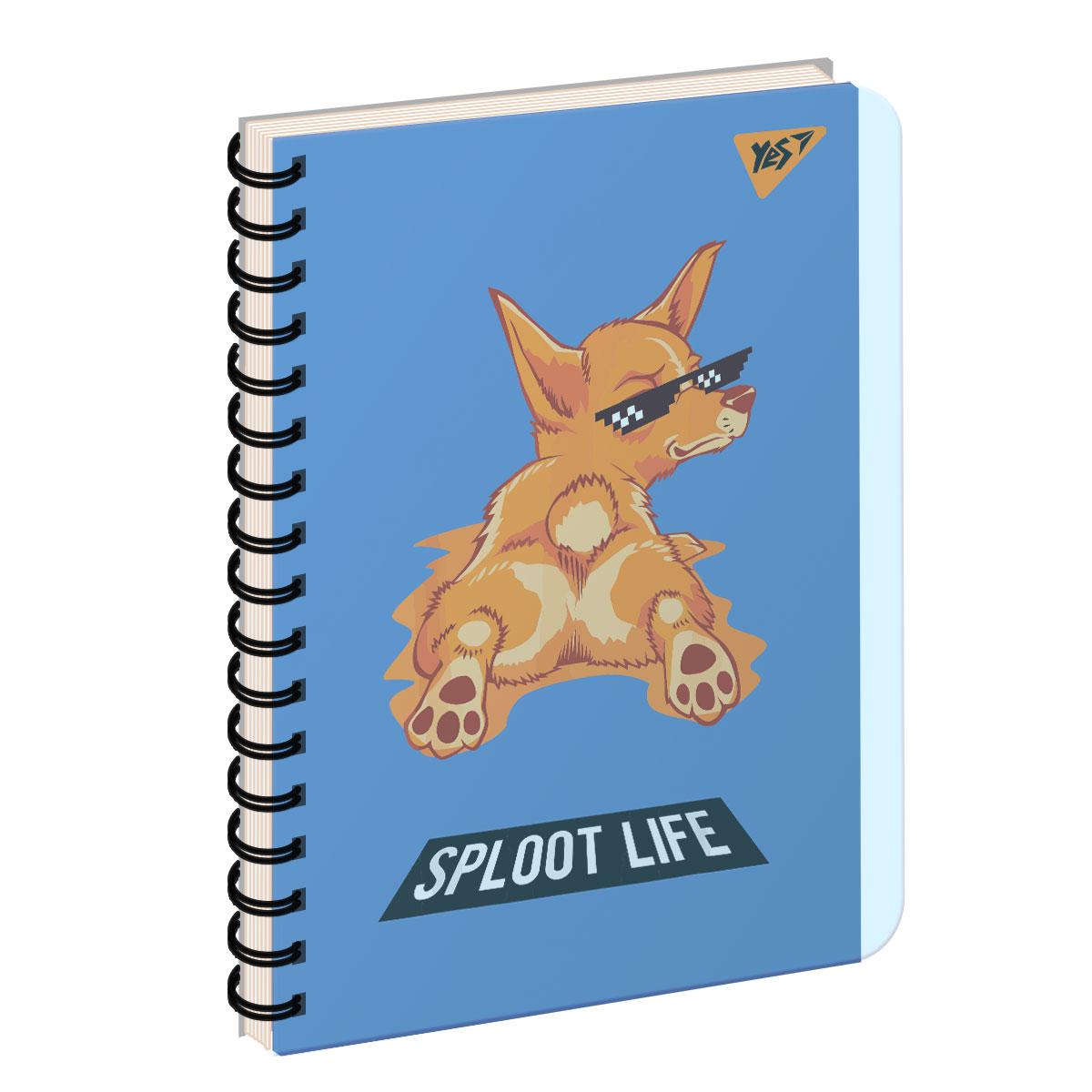 Зошит для студентів із роздільниками YES В6/144 Sploot life пластикова обкладинка (681906)