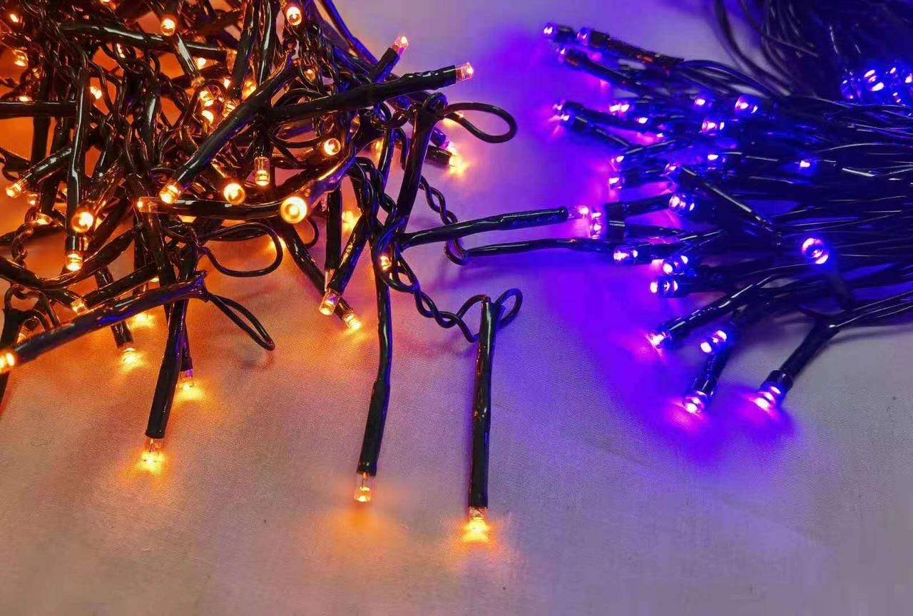 Електрогірлянда Novogod'ko 100 LED помаранч.+фіолетовий 5м 8 режимів (801178)