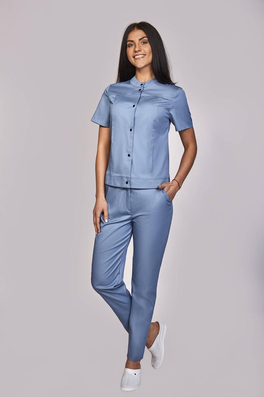 Жіночий медичний костюм Черрі сірий - Костюм косметолога