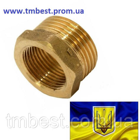 Футорка 1-1/2"Нх3/4" В латунна, фото 1
