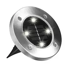 Садовий світильник на сонячній батареї 1 шт 8 діода Disk lights, фото 3