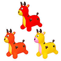 Прыгун олень BT-RJ-0071 детский, резиновый, надувной, игрушка для детей, ослик, лошадка, жираф, спорт, игры