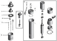 Насос свердловинний шнековий VOLKS pumpe 4QGD 2,5-60-0,75 кВт 4 дюйми +кабель 15м, фото 5