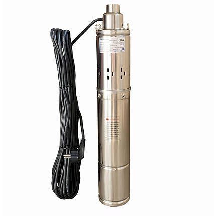 Насос свердловинний шнековий VOLKS pumpe 4QGD 2,5-60-0,75 кВт 4 дюйми +кабель 15м, фото 1