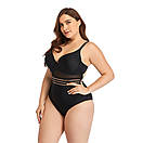 Модний цілісний купальник великих розмірів. Стильний жіночий купальник з утяжкою батал "Bellinda" від L до 4XL, фото 3