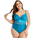 Модний цілісний купальник великих розмірів. Стильний жіночий купальник з утяжкою батал "Bellinda" від L до 4XL, фото 4