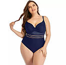 Модний цілісний купальник великих розмірів. Стильний жіночий купальник з утяжкою батал "Bellinda" від L до 4XL, фото 6