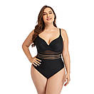 Модний цілісний купальник великих розмірів. Стильний жіночий купальник з утяжкою батал "Bellinda" від L до 4XL, фото 7