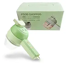 Універсальний акумуляторний мініблендер, Зміймач food chopp, Електрична овочерізка 4 в 1 food chopper, фото 6