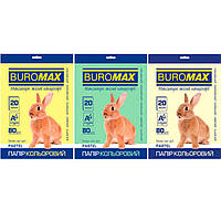 Ксер папір А4 80г/м 20арк Buromax Пастель BM.2721220-**_Желтый