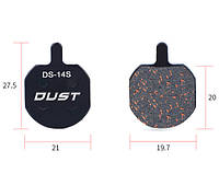 Тормозные колодки Disc Dust DS-14S для Hayes GX-C, MX2-XC, Bengal (полуметалл)