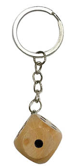 Брелок SuperBrelok Ігральний кубік-кість 2см дерево №2565