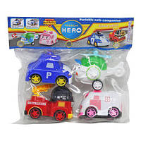 Набор машинок "Robocar Poli", 4 шт.