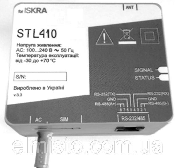 GSM/LTE модем STL410 (модуль QUECTEL EG915U) з вбудованим БЖ з RS232/RS485