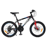 Велосипед 20 дюймов PROFI G20OPTIMAL A20.3 (1шт)алюм.рама12,5,SHIMANO 21SP,алюм.DB,FW TZ500,чорний bs