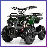 Квадроцикл электрический с мотором 800W Profi HB-EATV800N-10 (MP3) V3 темно-зеленый для детей от 8 лет bs